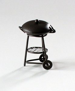 Wichtelzubehör, Mini-Garten Grill braun 6 cm Wichtel Minigarten