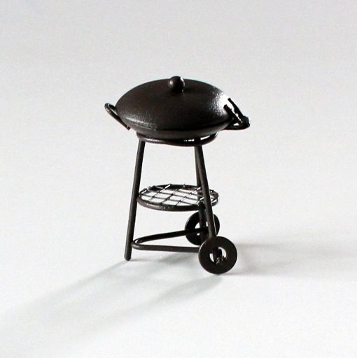 Wichtelzubehör, Mini-Garten Grill braun 6 cm Wichtel Minigarten