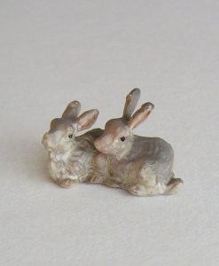Krippenfiguren Krippenzubehör Hasen Hasenpaar Zwergkaninchen Tierfiguren