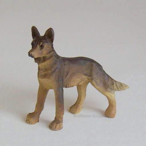 Krippenfiguren Krippenzubehör stehender Schäferhund Hund Tierfigur
