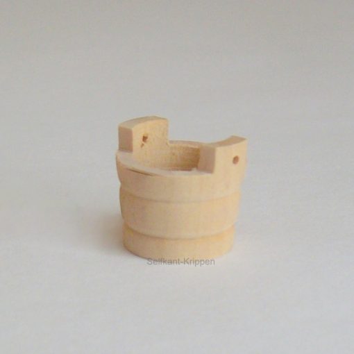 Krippenzubehör Zuber, Wandl, Kübel aus Holz, Krippendekoration, Minigarten, Puppenstube