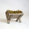 Futterkrippe, Futterraufe mit Moos, 6 cm, Krippenzubehör