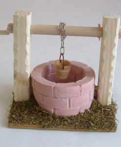 Krippenzubehör Brunnen, Hofbrunnen, Handarbeit, Krippendekoration, Mini-Garten