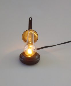 Krippenbeleuchtung Krippenzubehör Petroleumlampe, Laterne, Wandlampe, Krippenelektrik, beleuchtet, ca. 5cm