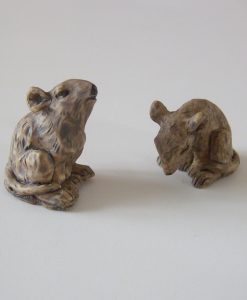 Krippenfiguren Mäuse, Maus, Mäusepaar, 1,5 - 2 cm, Zusatzfiguren, Tierfiguren, Krippenzubehör, Mini-Garten, Krippendeko, Ratten