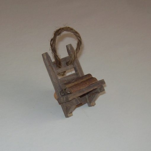 Krippenzubehör Kraxn, Rückentrage aus Holz, ca. 5 cm, Krippendeko, Mini-Garten,