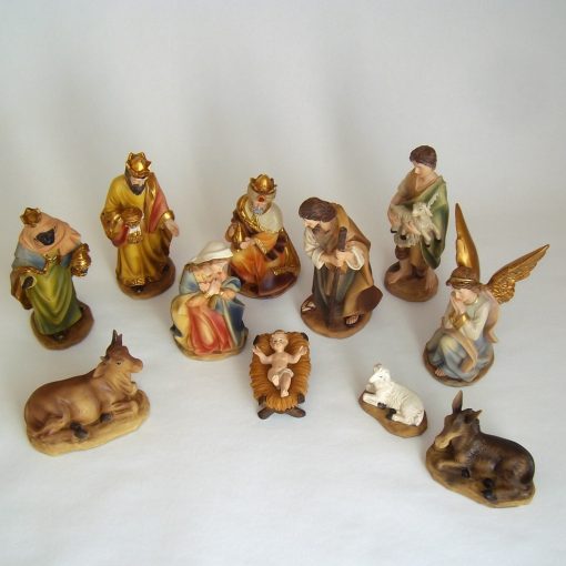 Krippenfiguren 14 cm Markuskrippe, 12-tlg.-Set, Krippenzubehör, Polystone, Figuren,
