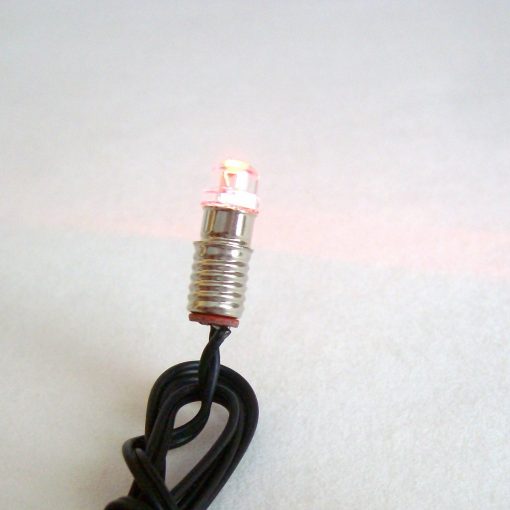 Krippenzubehör LED Birne rot E5,5 mit Kabel und Stecker Krippenbeleuchtung Krippenelektrik