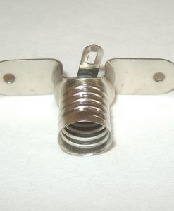 Krippenelektrik Fassung, Stegfassung, E10, aus Metall mit Fahne, Krippenzubehör, Puppenstube, Weihnachtskrippe, Modellbau,