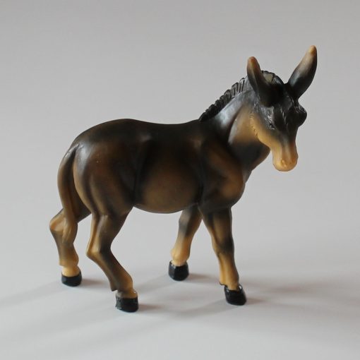 Krippenfiguren, Krippenzubehör, stehender Esel, ca. 11 cm, Tierfigur, Zusatzfigur, Ersatzfigur,