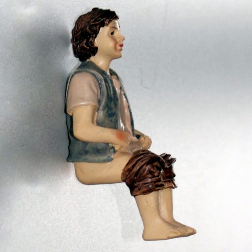 Krippenfigur WC Sitzer, Klositzer, Krippenzubehör, Zusatzfigur, 5,5-6cm, z.B. für Plumpsklo