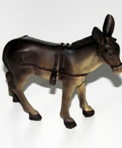 Krippenfigur stehender Esel für Karren, ca.9,5 cm, Krippenzubehör, Zusatzfigur, Ersatzfigur, Krippendekoration, Tierfigur,