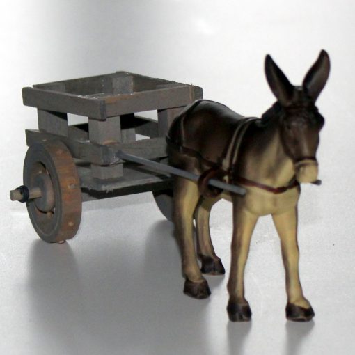 Krippenzubehör kleine Eselskarre Ochsenkarre Wagen Karre Heukarre Bauernhof Miniatur – Bild 2