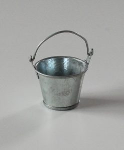 Krippenzubehör Eimer, Zuber, Kübel, Metalleimer, ca. 5 cm mit Henkel, Krippendeko, Mini-Garten,