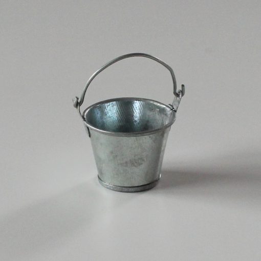 Krippenzubehör Eimer, Zuber, Kübel, Metalleimer, ca. 5 cm mit Henkel, Krippendeko, Mini-Garten,