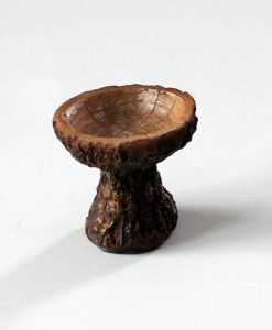 Krippenzubehör Brunnen, Vogeltränke in Holzoptik, Polystone, Mini-Garten, Krippendeko,