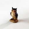 Krippenzubehör Minigarten braune Eule, Uhu, aus Polystone, 3cm, Krippenfiguren, Zusatzfigur, Tierfigur, Mini-Garten, Modellbau, Puppenhaus, Dekoration,