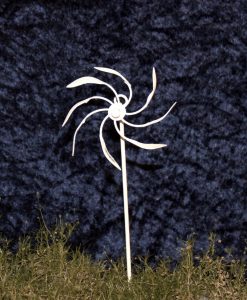 Minigarten Windrad, weiß, ca. 22 cm, Mini-Garten, Gartendeko, Miniatur, Gartenmöbel, Metall,