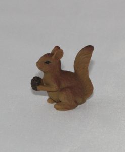 Mini-Garten Krippenzubehör, Eichhörnchen mit Nuss, Tierfiguren, Zusatzfigur, Polystone, Minigarten