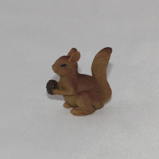 Mini-Garten Krippenzubehör, Eichhörnchen mit Nuss, Tierfiguren, Zusatzfigur, Polystone, Minigarten