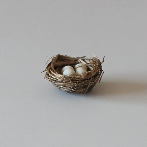 Krippenzubehör Eier im Nest Eiernest Gelege Vogelnest Minigarten – Bild 2