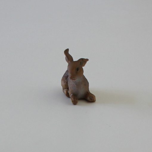 Krippenzubehör liegender Hase, Kaninchen, Krippenfigur, Mini-Garten, Tierfigur, – Bild 2