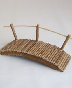 Krippenzubehör Brücke aus Rundholz, 16 cm, 1 Handlauf, Krippendekoration