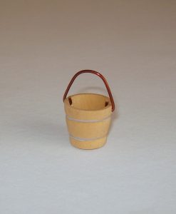 Krippenzubehör Eimer 3 cm Zuber Kübel aus Holz Krippendeko, Minigarten, Puppenstube