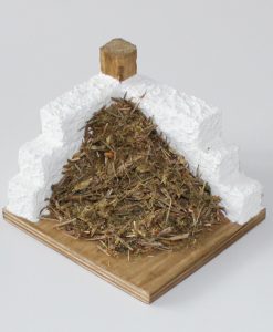 Krippenzubehör Misthaufen stufige Wände Kompost mit 1 Huhn oder 1 Hahn Krippendekoration Minigarten