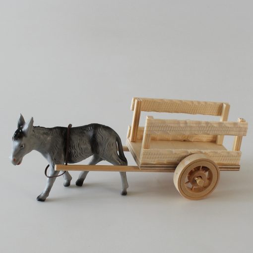 Krippenzubehör Karre Eselskarre Ochsenkarre Wagen Heuwagen Natur Krippendekoration – Bild 3