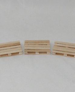 Holz Minipalette 3 Stück Modellbau Spur G Maßstab 1:22,5 Holzpalette Minigarten Handarbeit