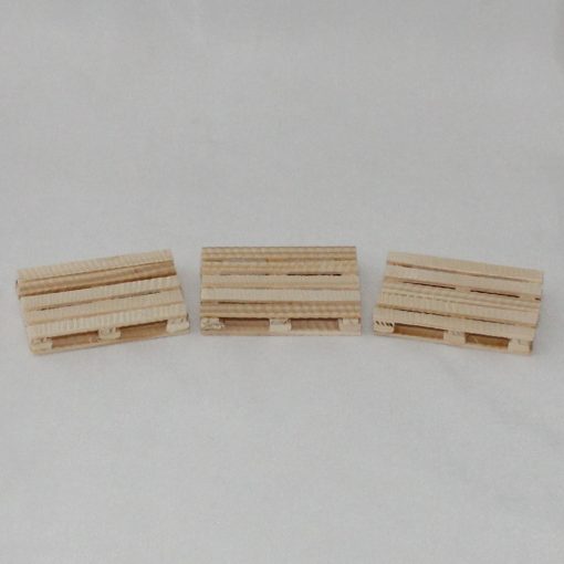 Holz Minipalette 3 Stück Modellbau Spur G Maßstab 1:22,5 Holzpalette Minigarten Handarbeit