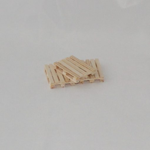 Holz Minipalette 3 Stück Modellbau Spur G Maßstab 1:22,5 Holzpalette Minigarten Handarbeit – Bild 3