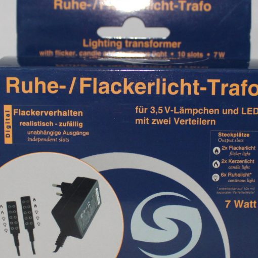 Beleuchtungstrafo mit Kerzenlicht, Ruhelicht und Flackerlicht, Fa. Steger, Krippenzubehör, Krippenelektrik, Puppenstuben, LED geeignet – Bild 2