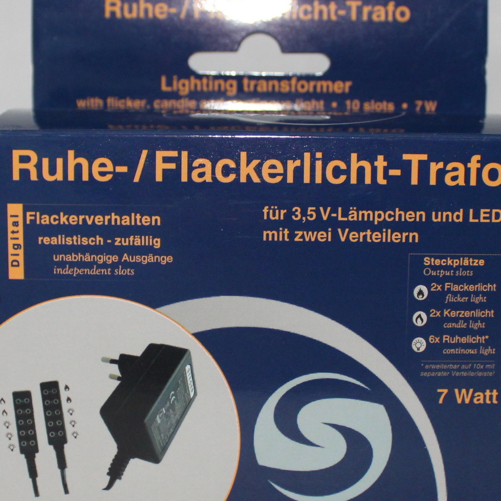 Flackerlicht-/ Ruhelichttrafo Steger für bis zu 5 Lämpchen 3,5 Volt und LED  Lämpchen, Krippenbeleuchtung