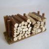 Krippenzubehör doppelter Holzstapel mit Moos Krippendekoration Modellbau