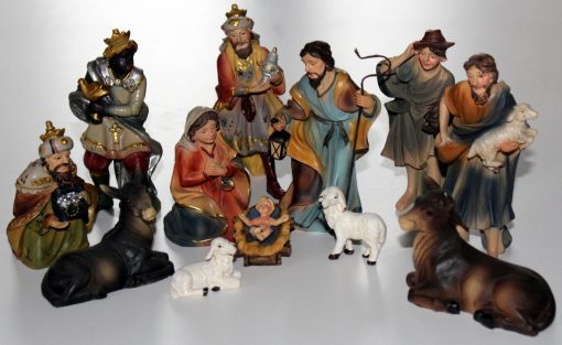 Krippenzubehör Krippenfiguren - Set 13-tlg., 10 cm Johannesfiguren