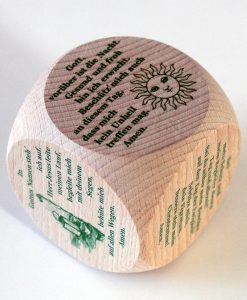 Gebetswürfel Morgengebete Schrift grün Kinder Kommunion Konfirmation Taufe Geburt