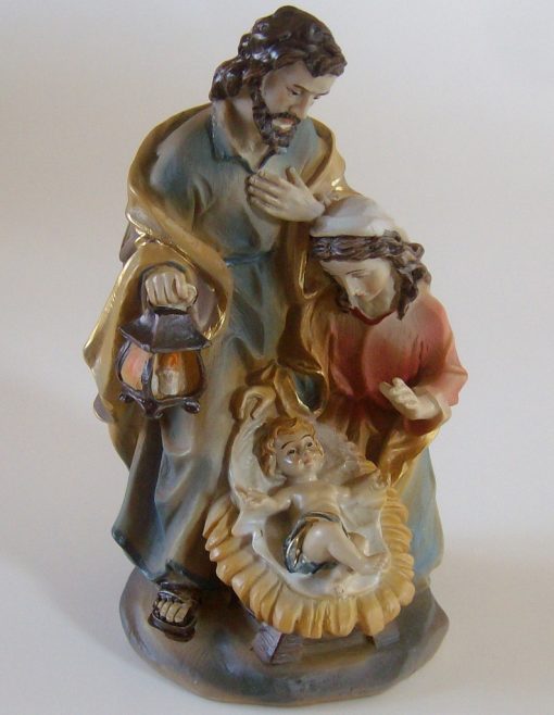 Krippenzubehör Krippenfiguren Krippenblock heilige Familie barock ca. 13,5 cm