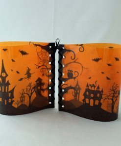 1 Windlicht Dekoleuchte Halloween Häuser Tischleuchte Dekolampe 2 verschiedene Seiten
