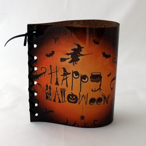Windlicht Dekolicht Happy Halloween Hexe Kinder Dekoleuchte Tischleuchte Dekolampe Windlichthülle Herbst