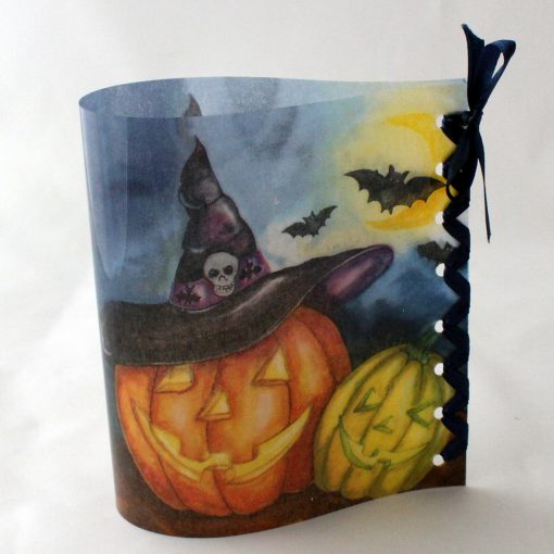 Windlicht Dekolicht Kürbis mit Hut Halloween Tischlicht Tischleuchte Windlichthülle Tischdeko Dekoleuchte Herbst Kinder