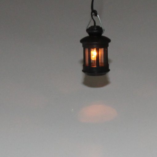 Krippenbeleuchtung beleuchtete Laterne mit Streben Birne E5 Lampe Stalllampe Krippenzubehör – Bild 3