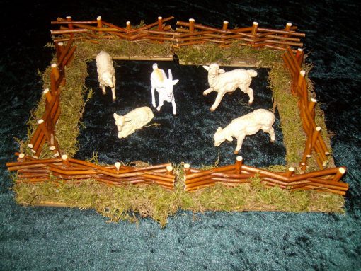 Krippenzubehör Weidenzaun, Zaun, Wiesenzaun, 15 cm, Krippendekoration, Mini-Garten – Bild 6