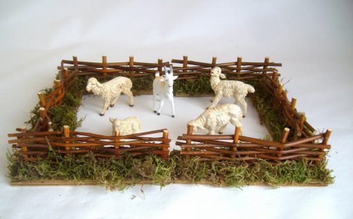Krippenzubehör Weidenzaun, Zaun, Wiesenzaun, 15 cm, Krippendekoration, Mini-Garten – Bild 3