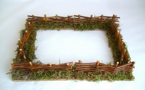 Krippenzubehör Weidenzaun, Zaun, Wiesenzaun, 15 cm, Krippendekoration, Mini-Garten – Bild 5