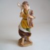 Krippenfigur Krippenzubehör Hirte mit Schaf Schäfer Fellumhang Ersatzfigur Zusatzfigur