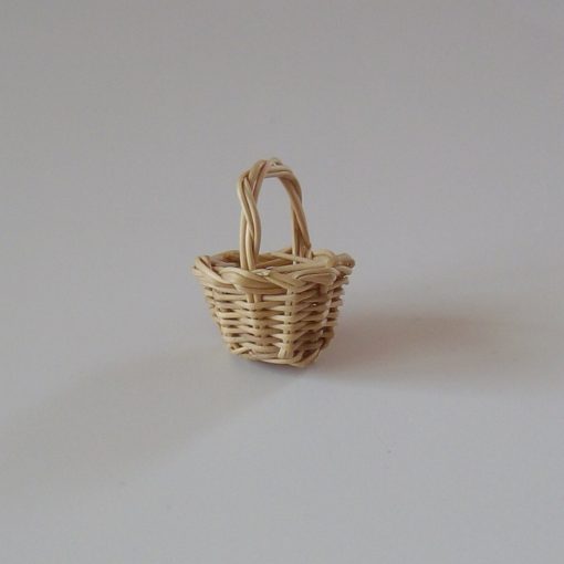 Krippenzubehör kleiner Korb mini Körbchen ca. 3 cm Höhe Krippendekoration Wichtel Wichtelzubehör Mini-Garten Puppenstube