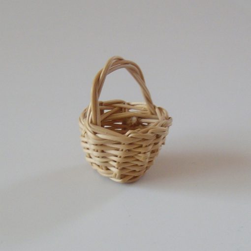 Krippenzubehör kleiner Korb mini Körbchen ca. 3 cm Höhe Krippendekoration Wichtel Wichtelzubehör Mini-Garten Puppenstube – Bild 2