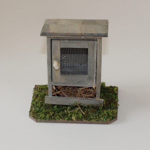 Krippenzubehör Hasenstall, 1-türig, Stall, Krippendeko, 9,5 cm, Minigarten – Bild 4